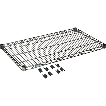 Nexel Black Epoxy Wire Shelf 36inW x 21inD S2136B